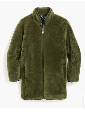 J.Crew plush zip up coat jacket fuzzy